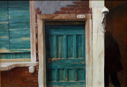 446 Venice Doorway, acrylic on board
