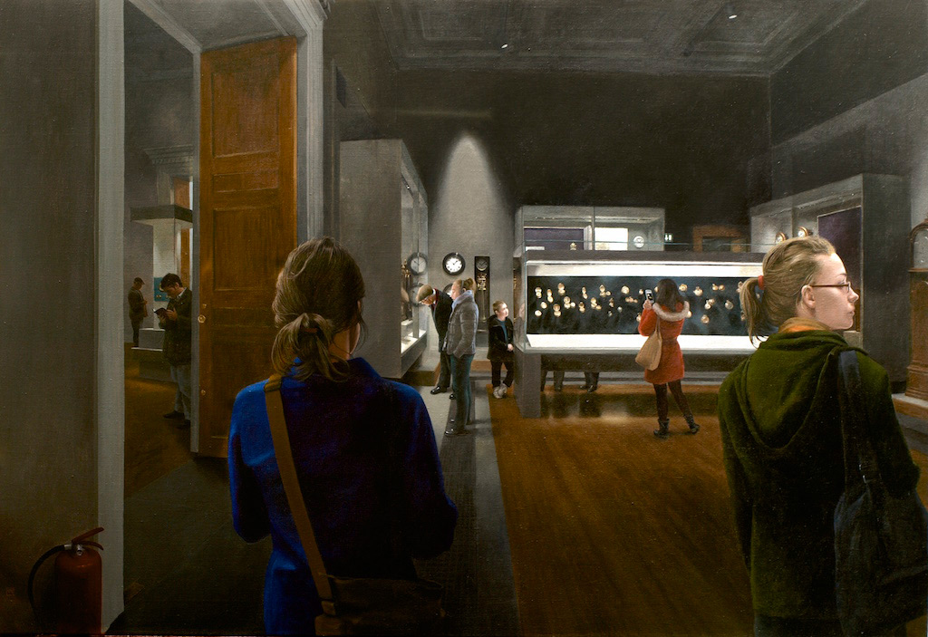 Suspended Time in the British Museum, acrylic on linen