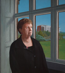 Vice Chancellor, Keele University, Commission, Acrylic on Board