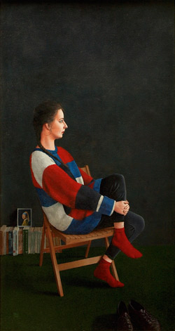 Portrait of Alison Ross, acrylic on canvas