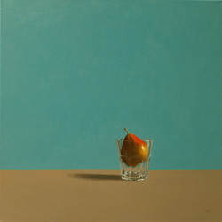Glass Pear, acrylic on canvas